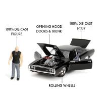 Rychle a zběsile auto 1970 Dodge Charger 1:24 + figurka Dominic Toretto